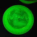 Vaseline Uranium Glass Box Nude Woman Frosty Yellow Matte Jewelry Box