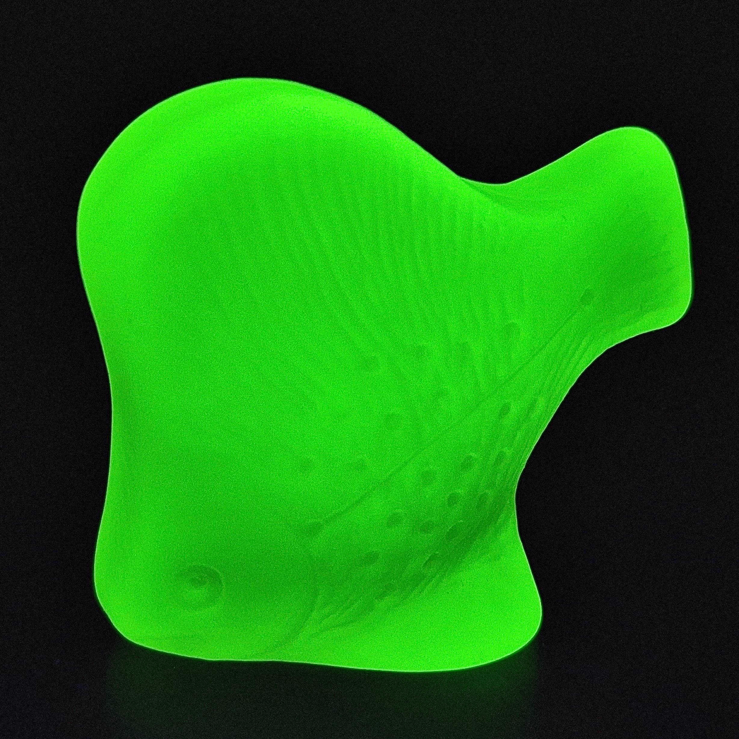 Uranium Glass Fish Figurine Vaseline Frosted Matte Yellow Glass Statue