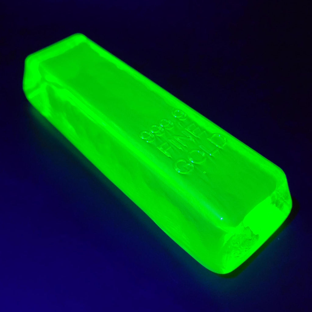 Uranium Glass Bar Vaseline Yellow Glass Figurine Ingot Fine Gold 999.9