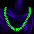 Uranium Glass Necklace Vaseline Yellow Czech Glass Beads
