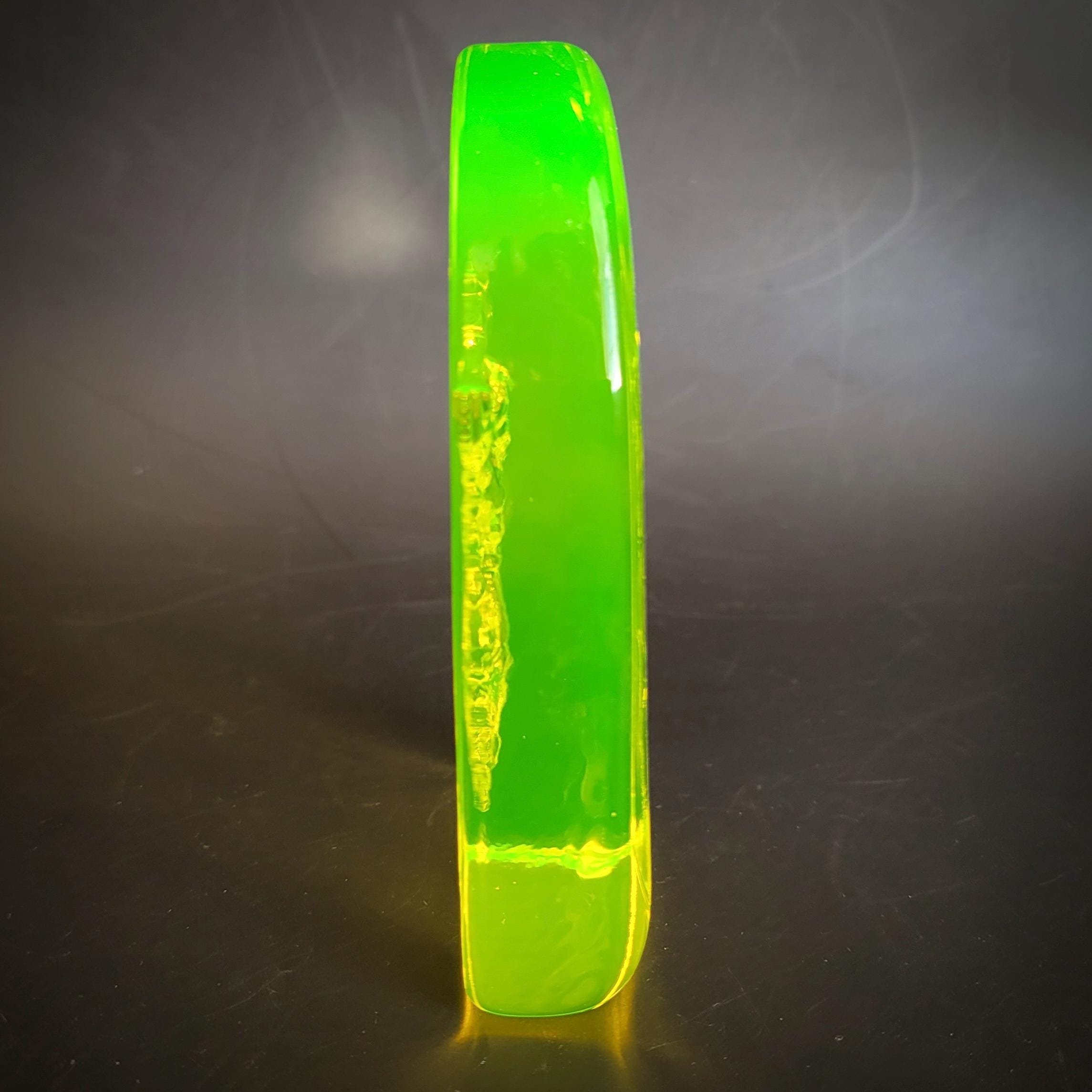 Art Deco Vaseline Glass Christ Jesus Statue Uranium Figurine Yellow Glass