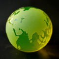 Uranium Yellow Glass Globe 40mm Paperweight Vaseline Small Sphere