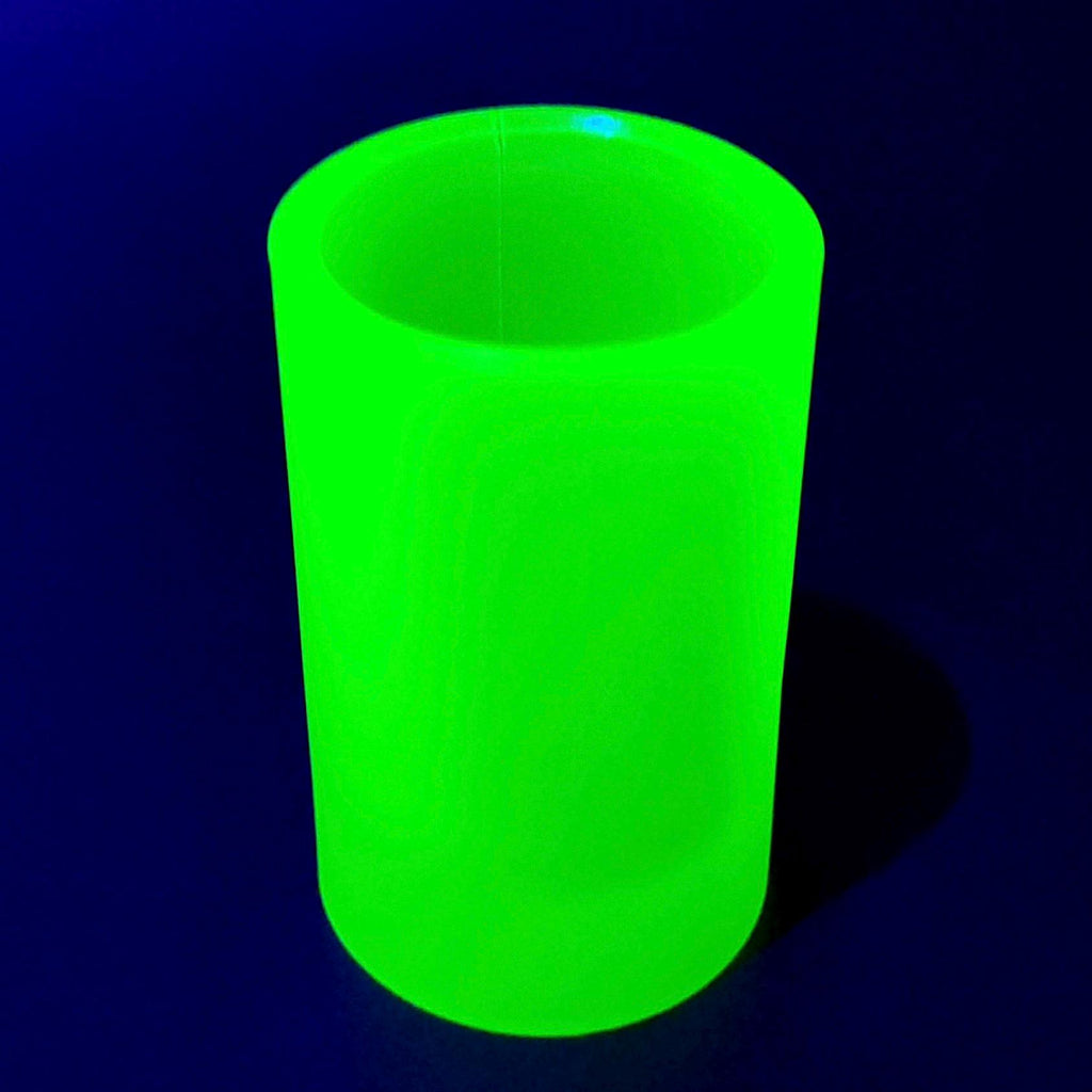 Uranium Glass Shot Yellow Uranum Frosted Matte Vaseline Depression Glass