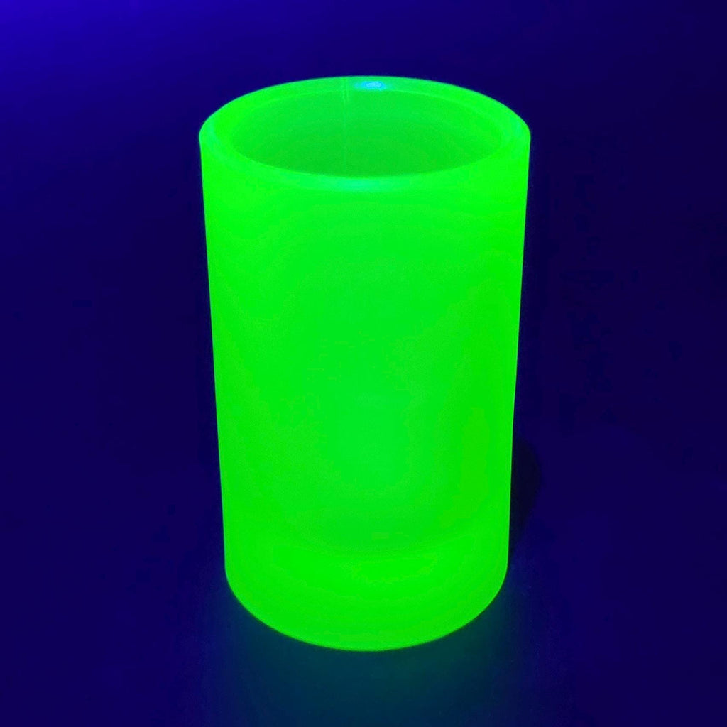 Uranium Glass Shot Yellow Uranum Frosted Matte Vaseline Depression Glass