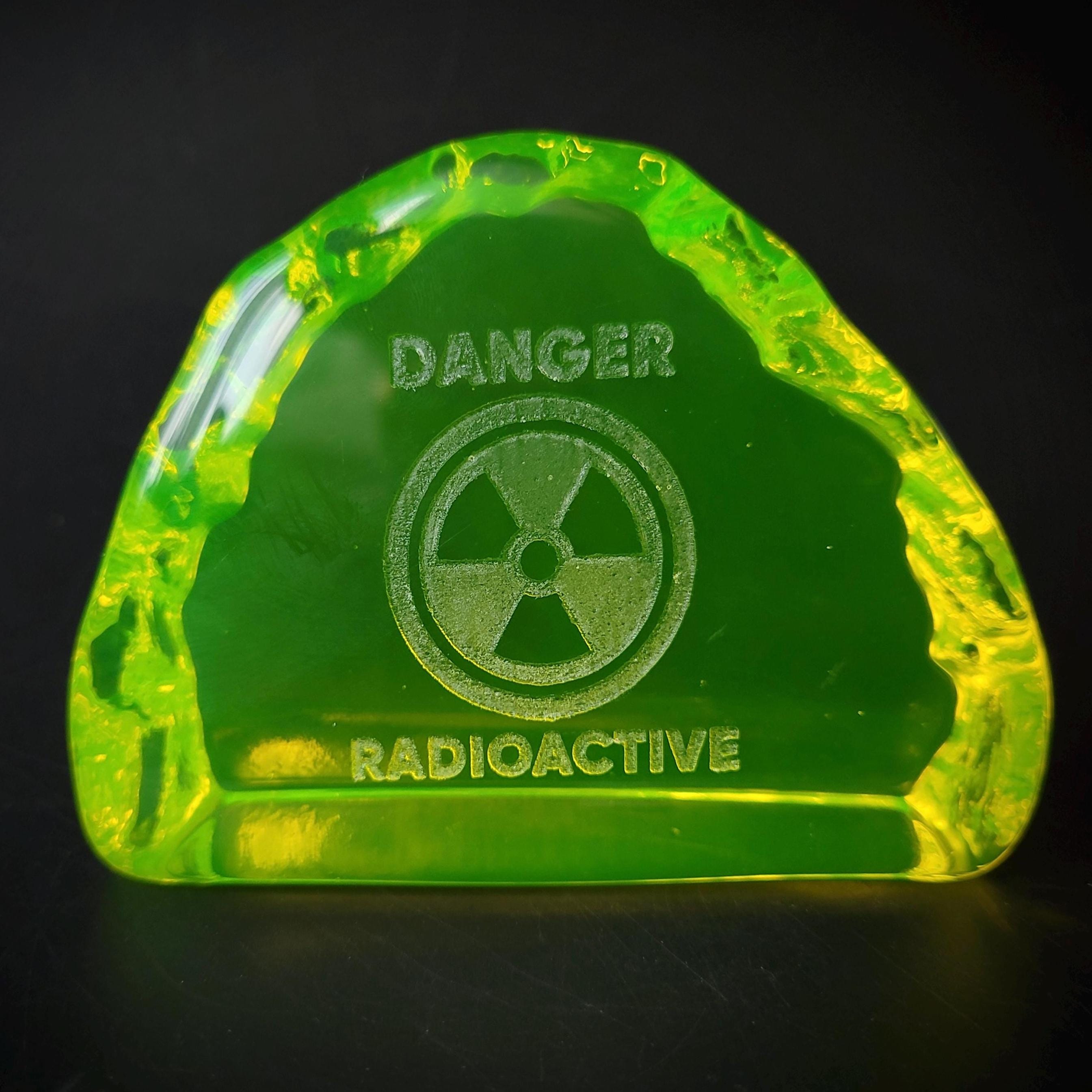 Uranium Glass Figurine Art Glass Vaseline Yellow Glass Statue Collectible