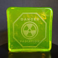 Uranium Yellow Glass Figurine 80mm Art Deco Vaseline Glass Statue