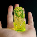 Art Deco Uranium Glass Monkey Figurine: Vaseline Glass Collectible