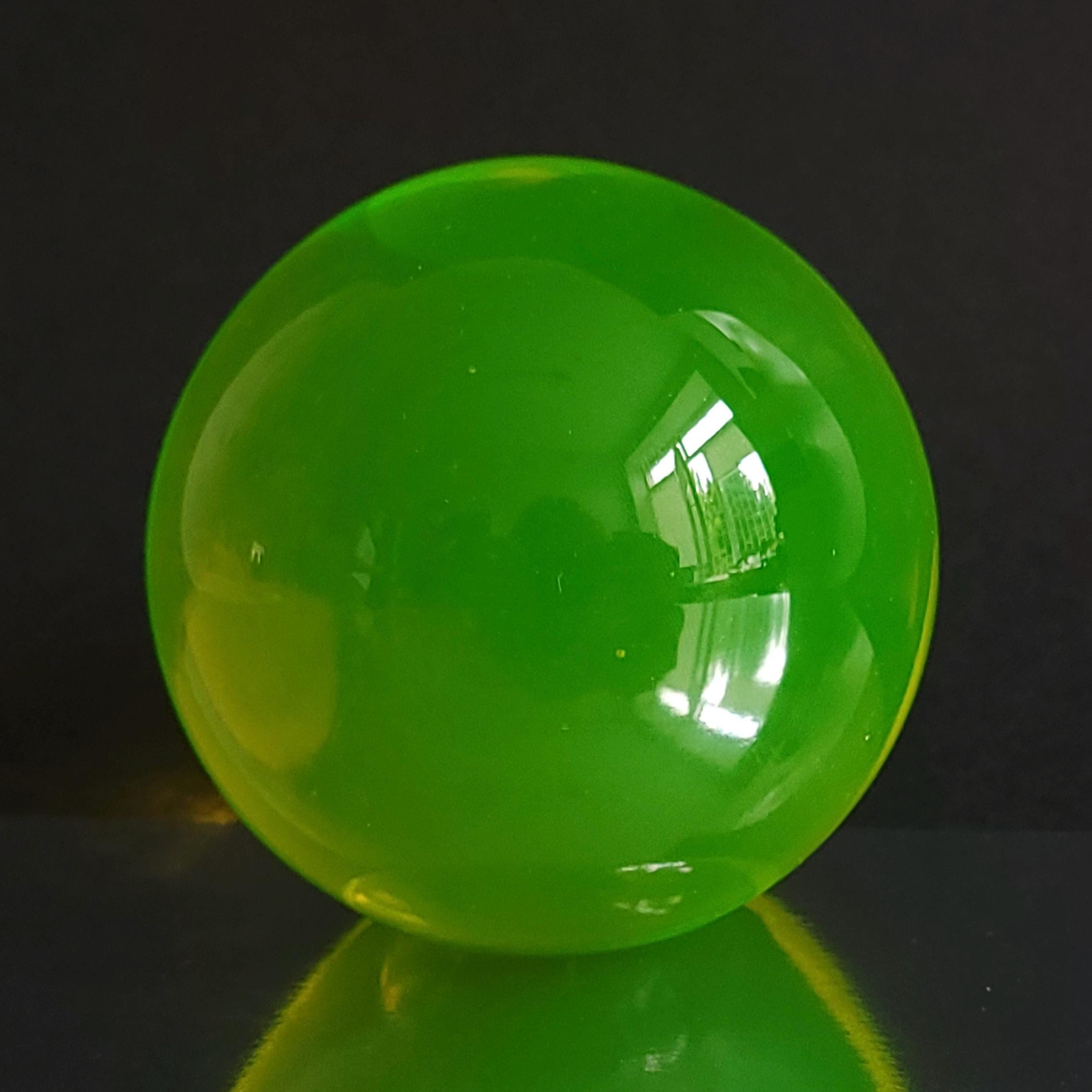 Uranium Sphere 51mm Yellow Clear Glass Vaseline Glass Paperweight