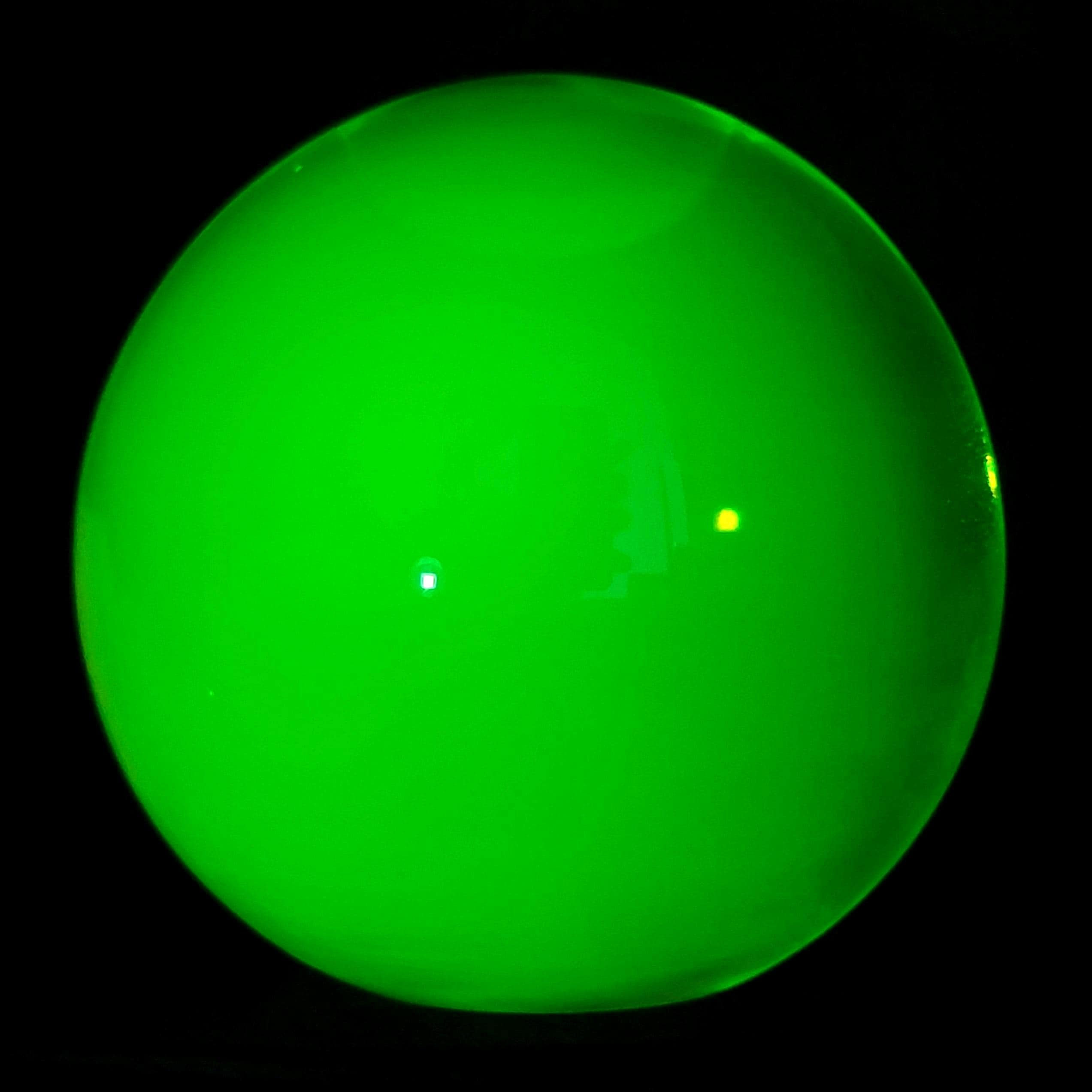 Uranium Sphere 51mm Yellow Clear Glass Vaseline Glass Paperweight