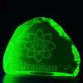 Uranium Glass Figurine: Vaseline Yellow Glass Collectible Statue