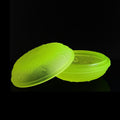 Vaseline Uranium Glass Trinket Box Yellow Frosty Matte Glass Jewelry Box